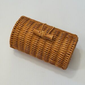 Lilly Pulitzer Rattan Clutch Handheld Boca Blue Sailabration